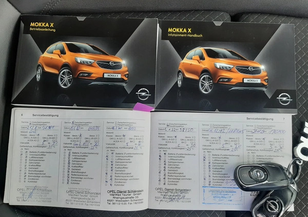 Opel Mokka cena 62000 przebieg: 141404, rok produkcji 2016 z Świętochłowice małe 781